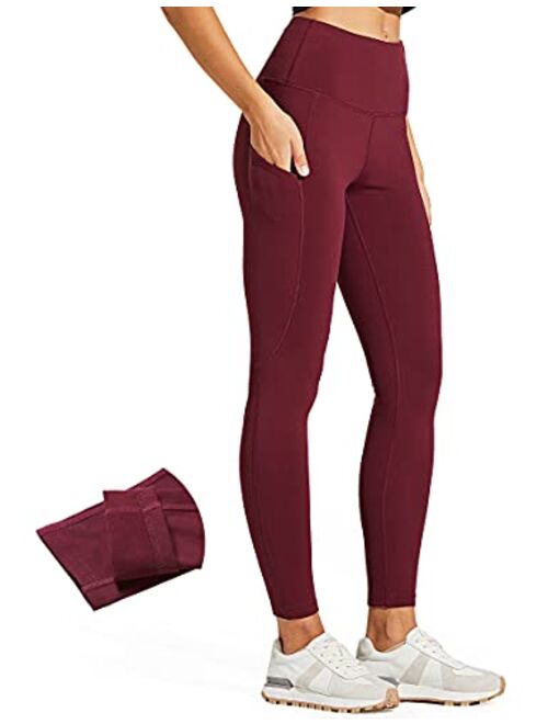 ZUTY Fleece Lined Leggings Women Water Resistant Winter Thermal High Waisted Tights Hiking Leggings with Pockets Plus Size