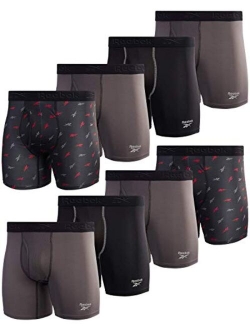 Men's Underwear - Performance Boxer Briefs with Fly Pouch (8 Pack)
