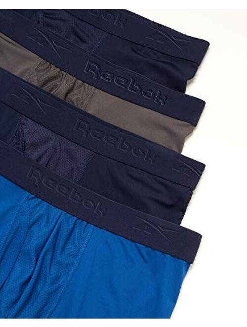 Reebok Men's Underwear - Performance Boxer Briefs with Fly Pouch