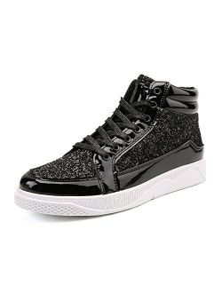 IGxx Men's High Top Flashing Party Casual Lace-up Shoes for Men