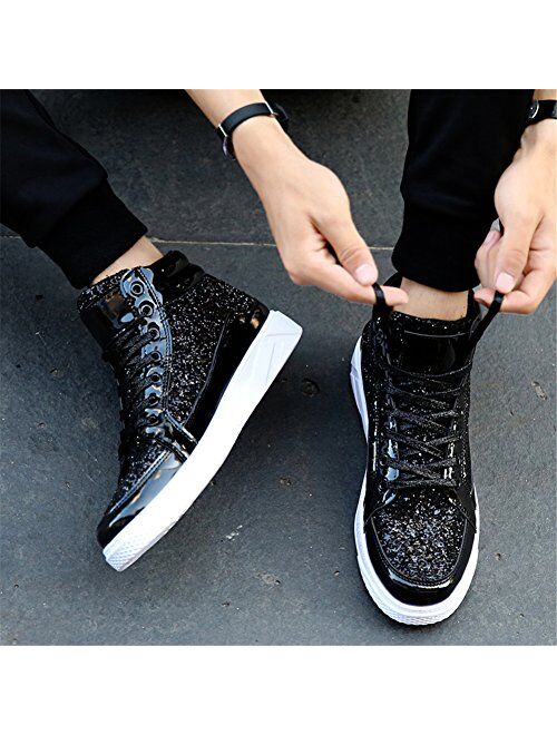 IGxx Men's High Top Flashing Party Casual Lace-up Shoes for Men