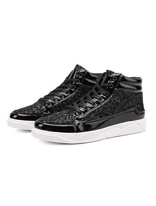 IGxx Men's High Top Flashing Party Casual Lace-up Shoes for Men