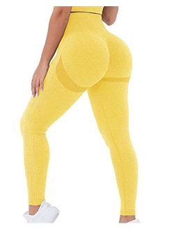 Scrunch Butt Lifting Seamless Leggings for Women High Waist Tummy Control Vital Yoga Pants Gym Workout Running Tights