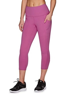 tech flex compression High Waisted Workout Yoga Leggings with Pockets for Women