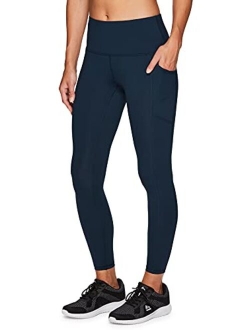 tech flex compression High Waisted Workout Yoga Leggings with Pockets for Women