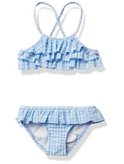 Girls' Frill Front Tankini Swimsuit Set