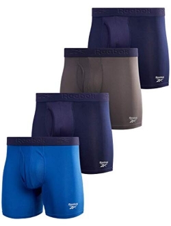 Men's Underwear - Performance Boxer Briefs with Fly Pouch (4 Pack)