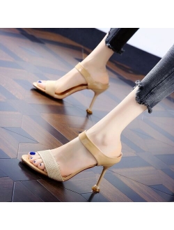 2020 Hot Sell Spring heel High Heels Sandals 8CM lady Pumps classics slip on Shoes Sexy Women party shoes Wedding Slingbacks