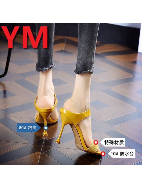 2020 Hot Sell Spring heel High Heels Sandals 8CM lady Pumps classics slip on Shoes Sexy Women party shoes Wedding Slingbacks