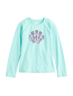 Girls 6-16 SO® Summer Flip Long Sleeve Rashguard