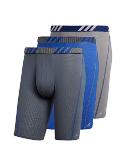 Men's Sport Performance Mesh Long Leg Boxer Brief Underwear (3-Pack)