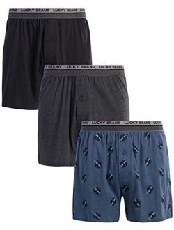 Men's Underwear - 100% Cotton Knit Boxers (3 Pack)
