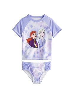 Toddler Girl Disney's Frozen 2-Piece Rashguard Swimsuit