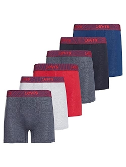 Mens Boxer Briefs, Mens Underwear, Cotton Boxer Brief for Men Pack of 6 By Levis