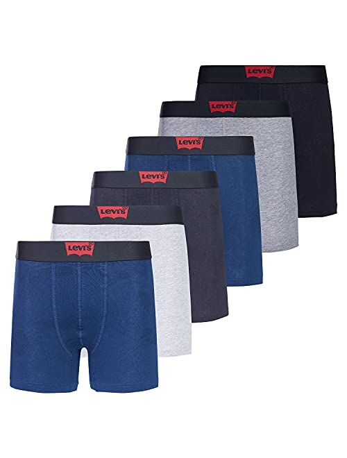 Levi's Mens Boxer Briefs, Mens Underwear, Cotton Boxer Brief for Men Pack of 6 By Levi’s