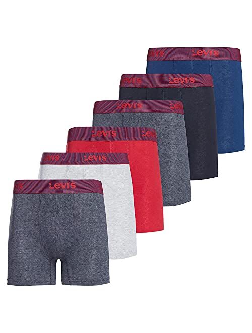 Levi's Mens Boxer Briefs, Mens Underwear, Cotton Boxer Brief for Men Pack of 6 By Levi’s