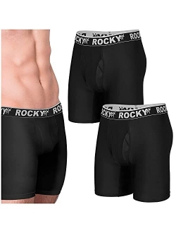 Men's Boxer Briefs 4-Way High Performance Pouch Underwear, 2-Pack Tagless