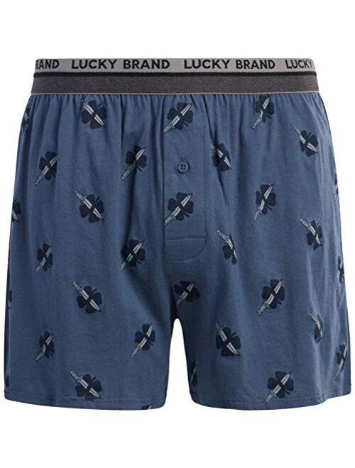 Lucky Brand Men's Underwear - 100% Cotton Knit Boxers (6 Pack)