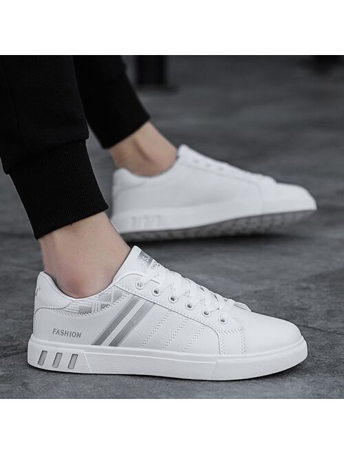 2020 New White Casual Shoes Men Leather Sneakers Male Comfort Sport Running Sneaker Man Tenis Mocassin Fashion Breathable Shoes