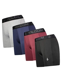 Men's Boxer Briefs 4 Pack Poly Spandex Performance Boxer Briefs Underwear