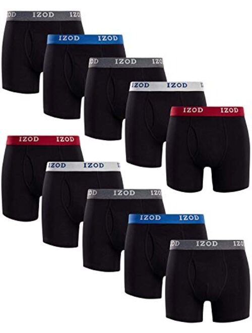 Buy IZOD Men’s Underwear – Cotton Stretch Boxer Briefs with Functional ...