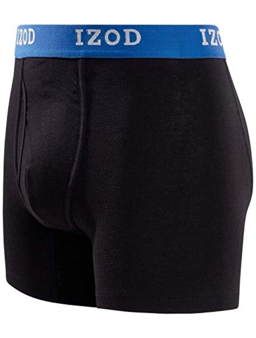 IZOD Men’s Underwear – Cotton Stretch Boxer Briefs with Functional Fly (10 Pack)