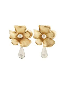 Dropped Diamond Flora Earrings