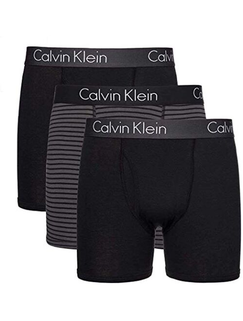 Calvin Klein Mens 3 Pack Logo Cotton Stretch Boxer Briefs