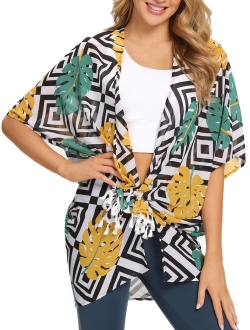 Kimonos for Women - Summer Swim Cover Up - Plus Size Kimono Cardigan - Floral and Multi Color