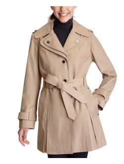 Double-Collar Hooded Trench Coat