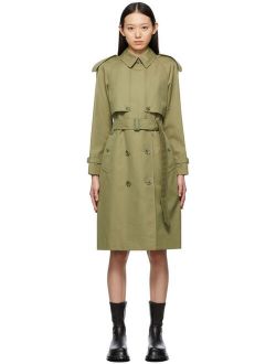 Green Gabardine Wacton Trench Coat