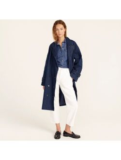 Relaxed trench coat in denim
