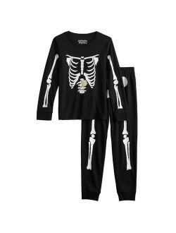 Girls 4-16 Jammies For Your Families® Skeleton Pajama Set