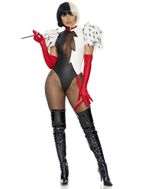 Forplay womens 3pc. Sexy Movie Villain Character Costume