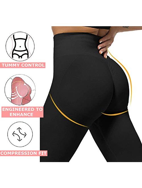 High Waist Yoga Pants for Women Seamless Scrunch Booty Leggings Butt Lifting Stretchy Tights Squat Proof Booty Pants