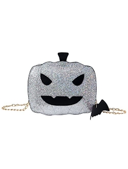 Kuang Women Pumpkin Shoulder Bag Novelty Devil Crossbody Purse Fashion Halloween Trick or Treat Purses and Handbags for Girls