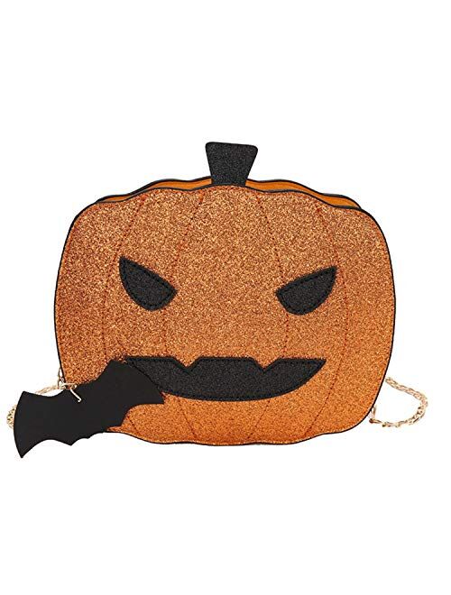 Kuang Women Pumpkin Shoulder Bag Novelty Devil Crossbody Purse Fashion Halloween Trick or Treat Purses and Handbags for Girls