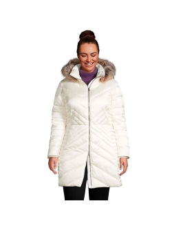 Plus Size Lands' End Faux-Fur Hood Insulated Plush Lined Winter Coat