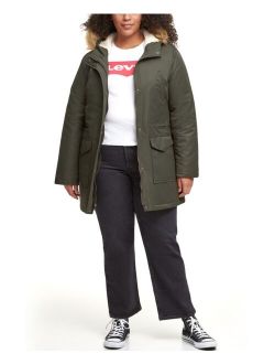 Trendy Plus Size Faux-Fur-Trim Parka