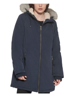 Faux-Fur-Trim Hooded Parka Coat, Created for Macy's