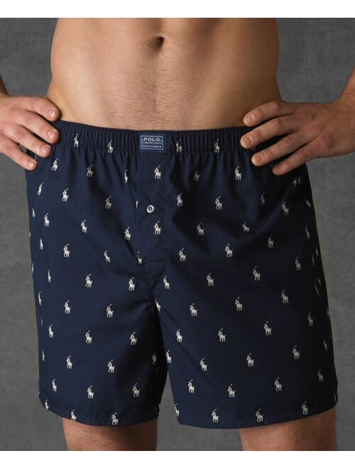 Polo Ralph Lauren Men's Underwear, Allover Pony Woven Boxers