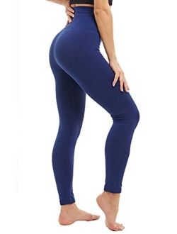 FLINXE Fleece Lined Tummy Control Leggings for Women High Waisted Thick Winter Warm Seamless Slimming Leggings