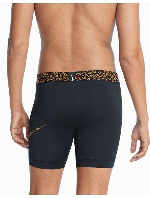 Buy Nike Essential Micro Leopard Print Swoosh Boxer Briefs In Black