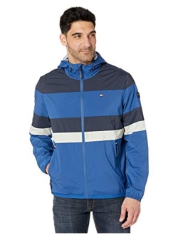 Men's Lightweight Active Water Resistant Hooded Rain Jacket