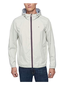 Men's Lightweight Active Water Resistant Hooded Rain Jacket