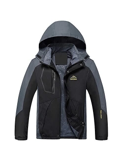 CHENGSE Mens Waterproof Jacket Lightweight Hooded Rain Coat Running Hiking Outdoor Windbreaker Plus Size Casual Trench