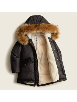 Girls' fishtail parka with eco-friendly PrimaLoft