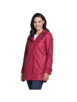 Women's Weathercast Hooded Rain Slicker Jacket