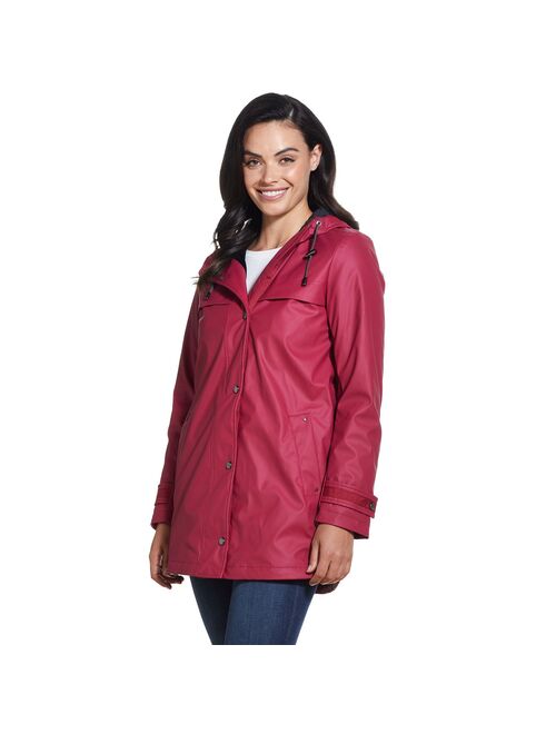 Women's Weathercast Hooded Rain Slicker Jacket