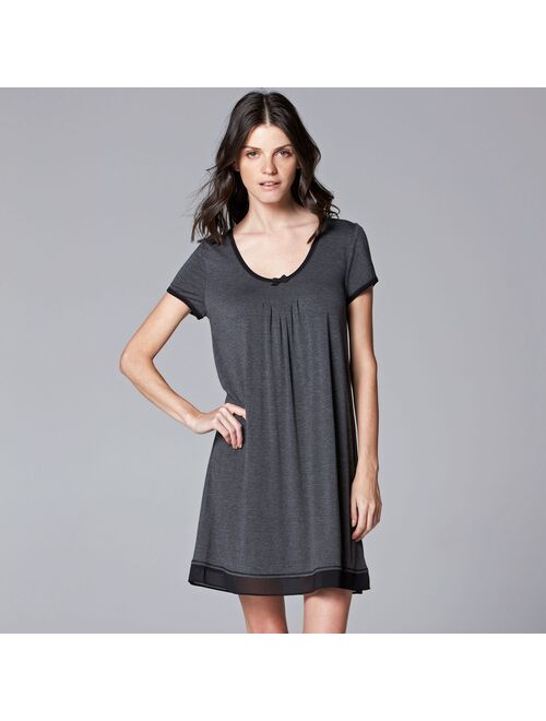 Women's Simply Vera Vera Wang Basic Luxury Sleepshirt